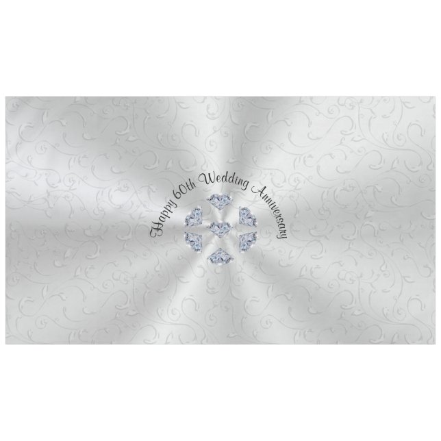 Nappe Décorations de table pour les 60 ans de mariage en (Devant (Horizontal))