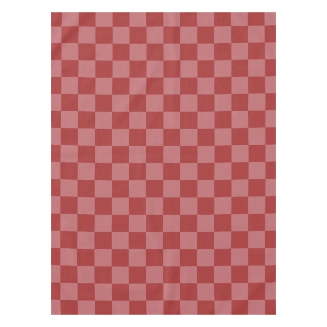 Nappe Découvrez le charme du damier rose et rouge  (Devant)