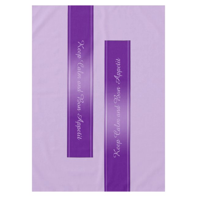 Nappe Dégradants Bordure Décor violet + votre texte (Devant)