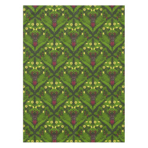 Nappe Dendroctones et fougères, feuilles verts