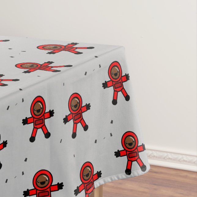 Nappe Des astronautes en costume rouge sur gris (In Situ)
