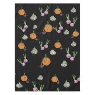 Nappe Des radis mignons, des oignons et de l'ail.