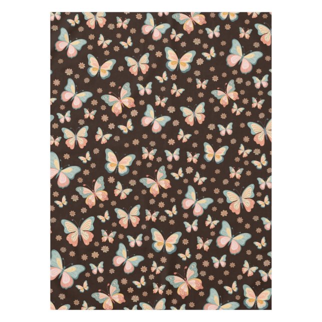 Nappe Des rêves bohèmes de papillons et de fleurs sur. (Devant)