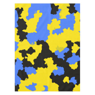 Nappe Design Abstrait Jaune Bleu Noir Motif moderne