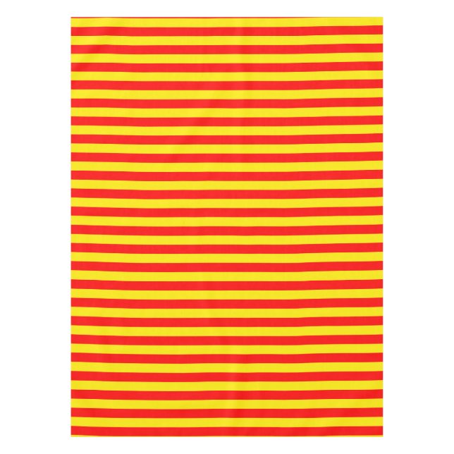 Nappe Design de bandes rouge et jaune (Devant)