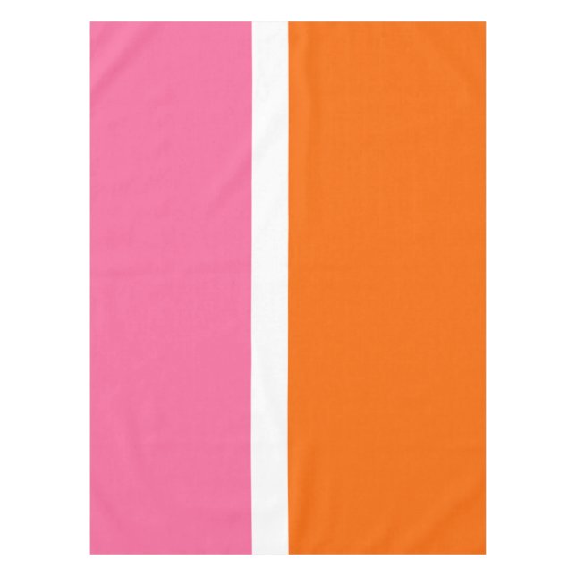 Nappe Design de bloc de couleur rose blanc orange clair (Devant)