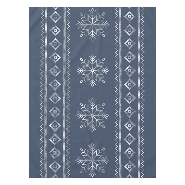 Nappe Design de l'artisanat de Noël du flocon bleu (Devant)