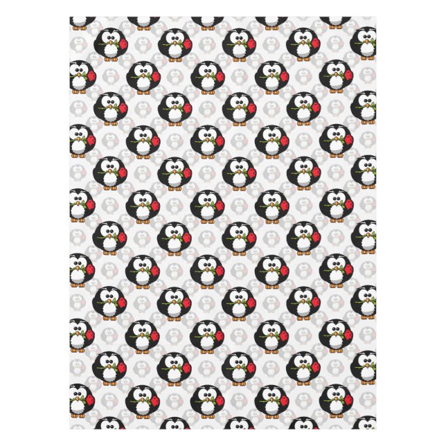 Nappe Design de Motif de surface de pingouin mou Imprime (Devant)