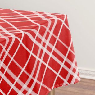 Nappe Design de Motif en Tartan blanc rouge