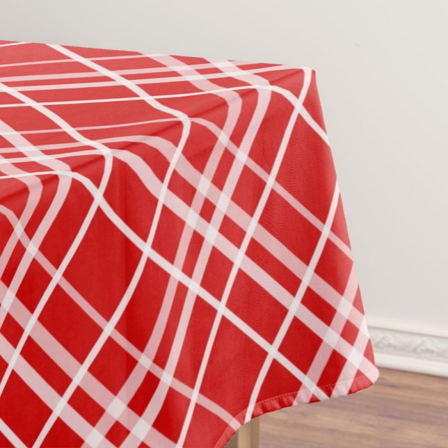 Nappe Design de Motif en Tartan blanc rouge (Créateur téléchargé)