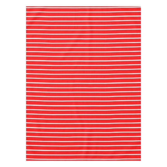 Nappe Design en bandes rouge et blanc (Devant)