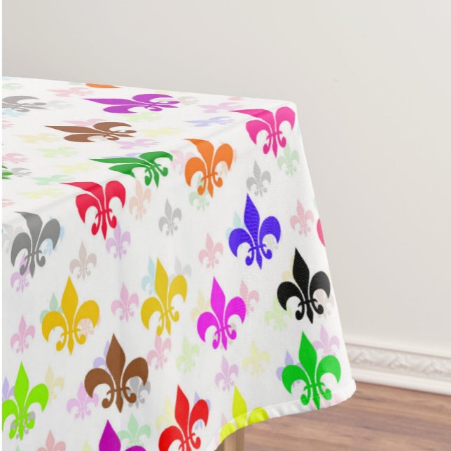 Nappe Design Motif couleur blanc Fleur de lis (Créateur téléchargé)