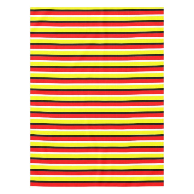 Nappe Design Motif Red Yellow Stripes (Devant)