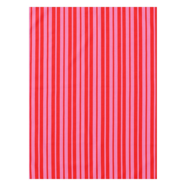 Nappe Design Motif rouge rose élégant rayures (Devant)