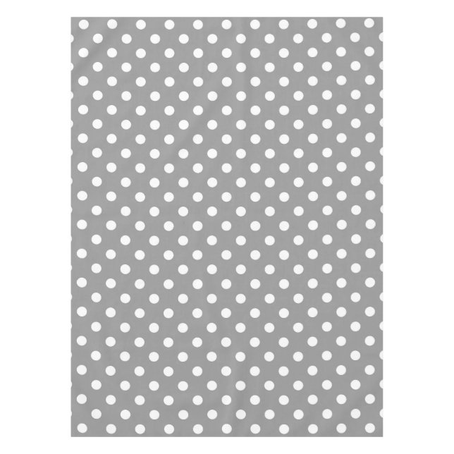 Nappe Design Pois blanc gris cendré (Devant)