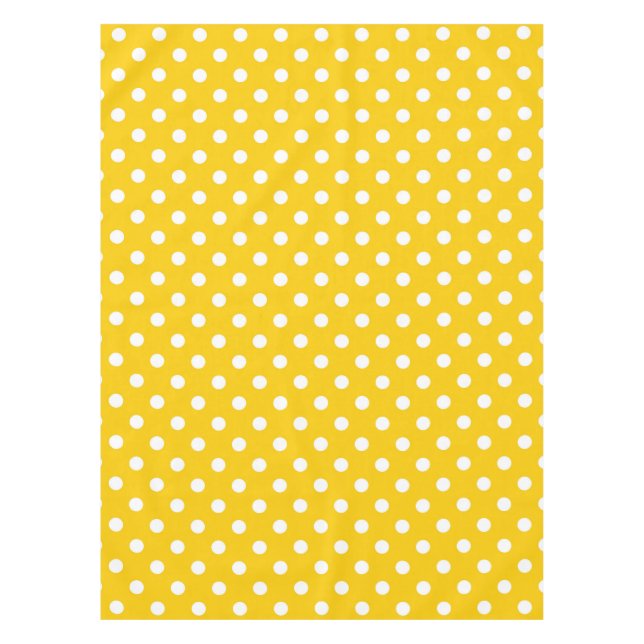 Nappe Design Pois blanc jaune (Devant)