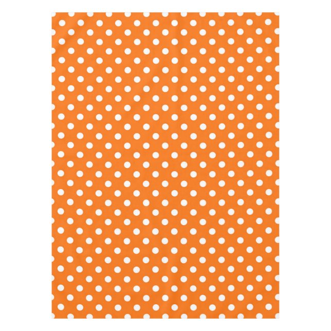 Nappe Design Pois blanc orange (Devant)