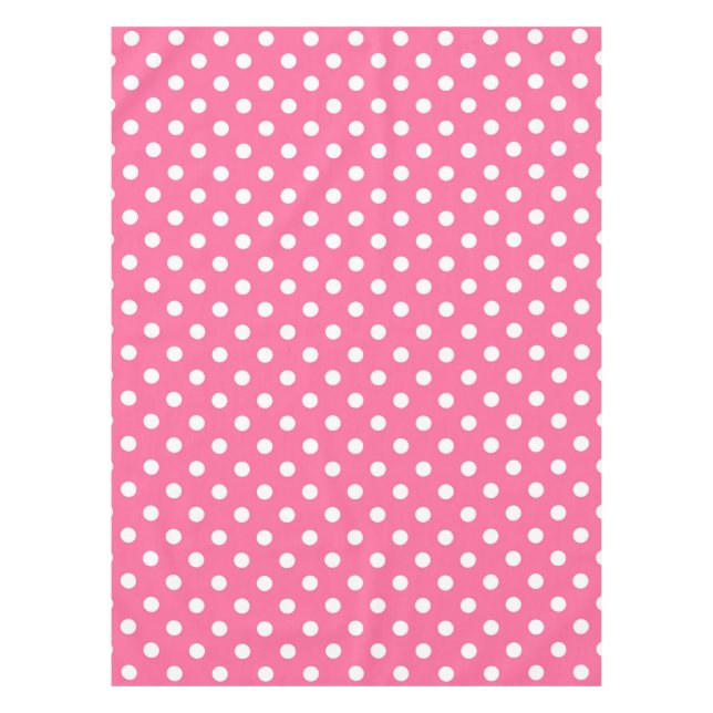 Nappe Design Pois rose blanc (Devant)