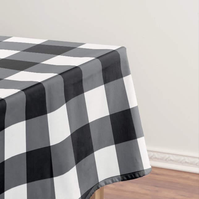 Nappe Designer en vichy motif noir et blanc (In Situ)