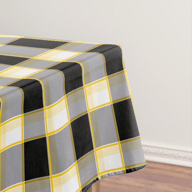 Nappe Designer en vichy motif noir et jaune (In Situ)