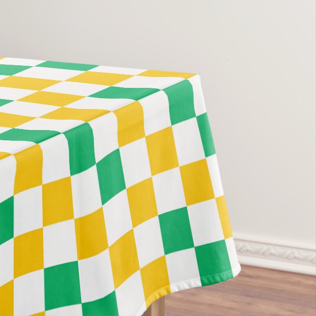 Nappe Dessin à carreaux jaune blanc vert (In Situ)