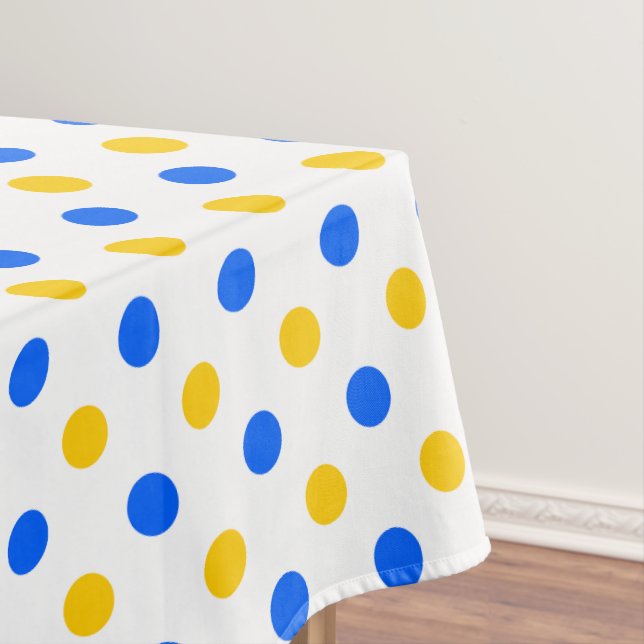 Nappe Dessin à points blancs bleus jaunes  (In Situ)