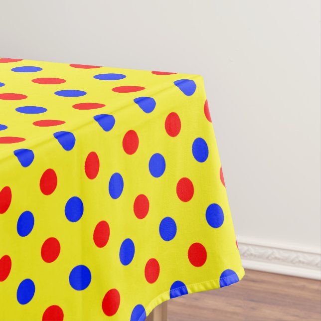 Nappe Dessin à pois rouges bleus jaunes  (In Situ)