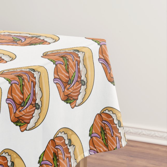 Nappe dessin animé de bagel saumon (In Situ)