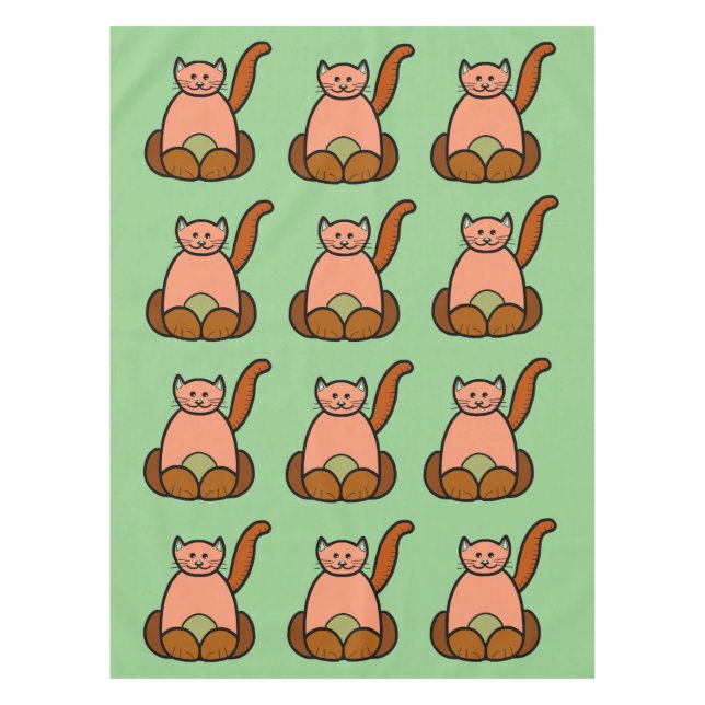 Nappe dessin animé de chat Brown (Devant)