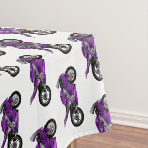 Nappe Dessin de moto de sport violet