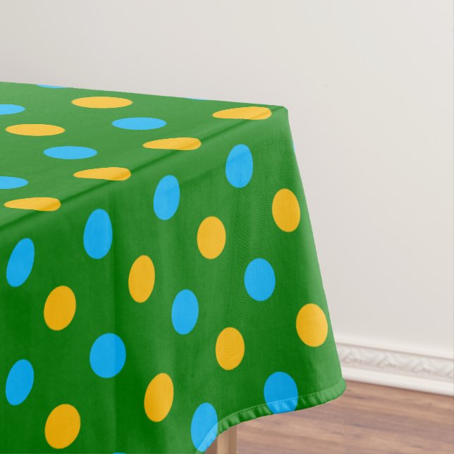 Nappe Dessin de pois noir jaune vert  (In Situ)