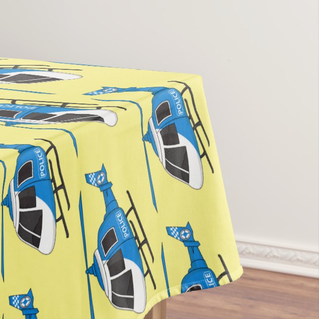 Nappe Dessin d'hélicoptère du service de police mignon (In Situ)