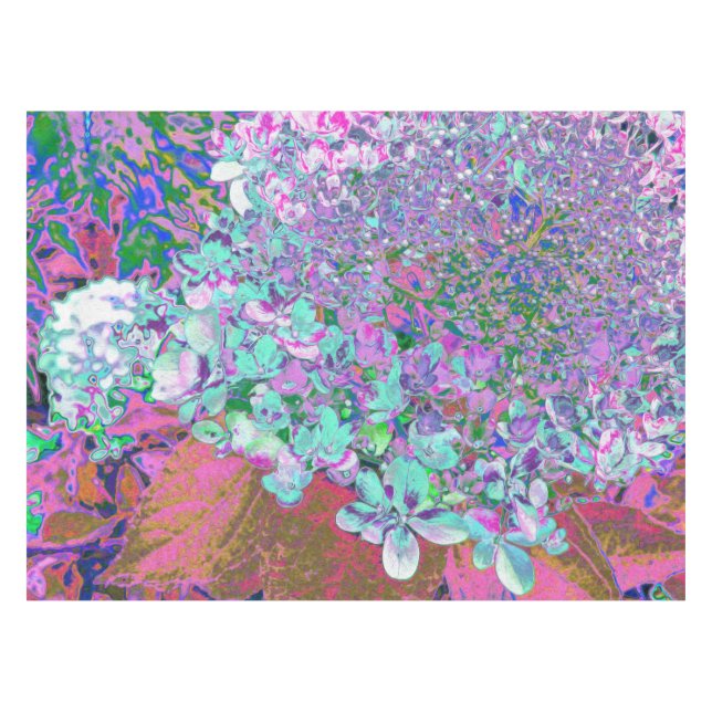 Nappe Détail élégant d'hydrangea Aqua et Violet sous la  (Devant (Horizontal))