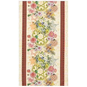 Nappe d'étoile de David et de fleurs