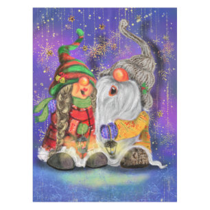 Nappe Deux Gnomes Enchaînés chantant Bonne Chanson De No