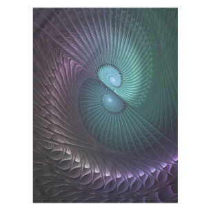Nappe Deux spirales colorées art fractal abstrait modern