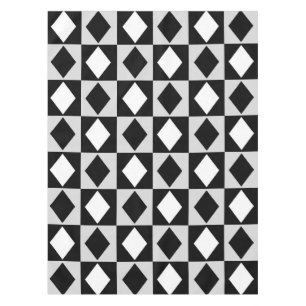 Nappe Diamant Rhombus blanc noir