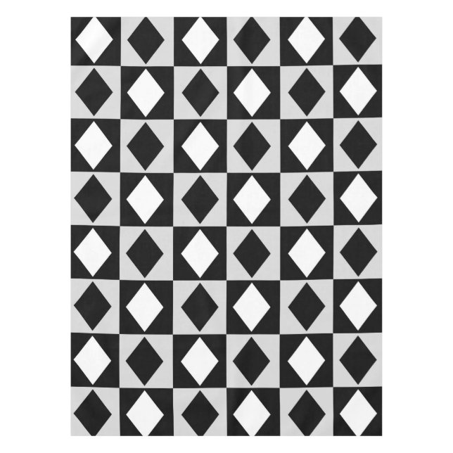 Nappe Diamant Rhombus blanc noir (Devant)
