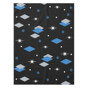 Nappe Diamants de l'âge de l'espace bleu noir