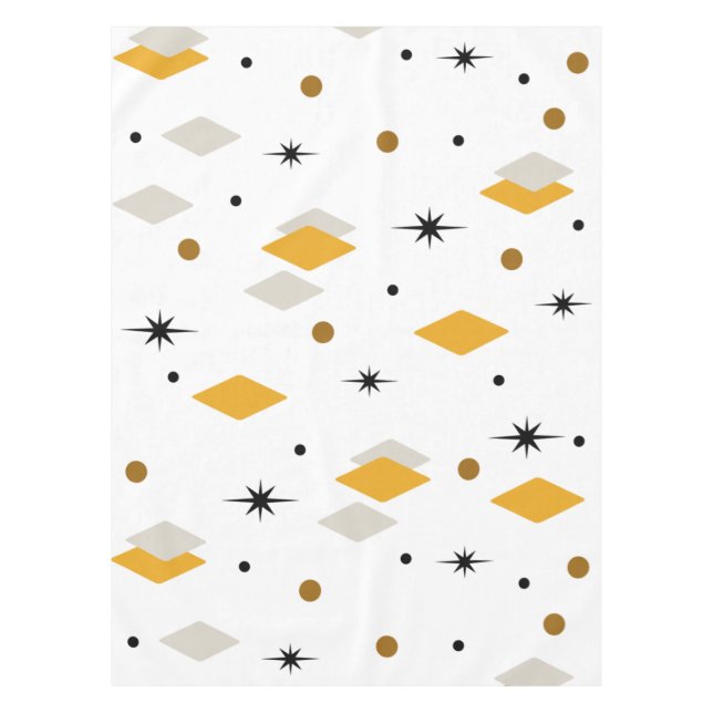 Nappe Diamants de l'âge de l'espace orange blanc (Devant)