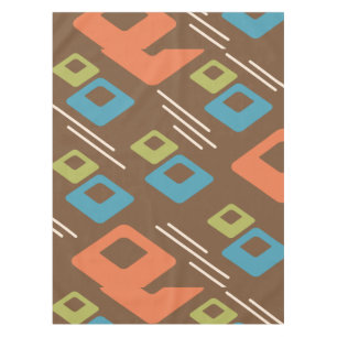 Nappe Diamants du milieu du siècle Art multicolore foncé