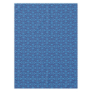 Nappe Diamants entrelacés : motif géométrique bleu foncé