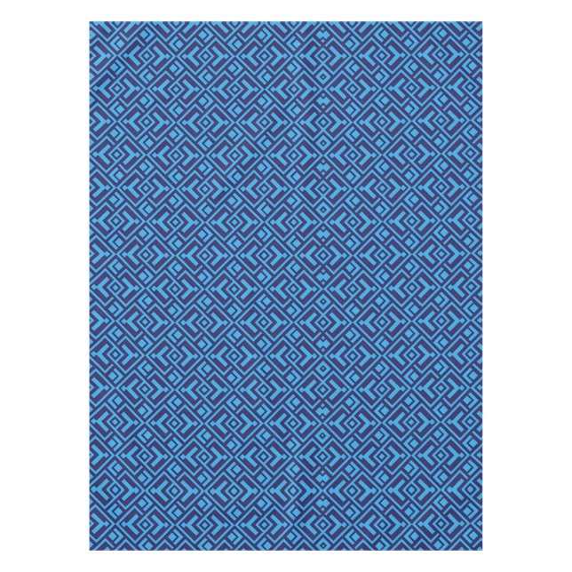 Nappe Diamants entrelacés : motif géométrique bleu foncé (Devant)