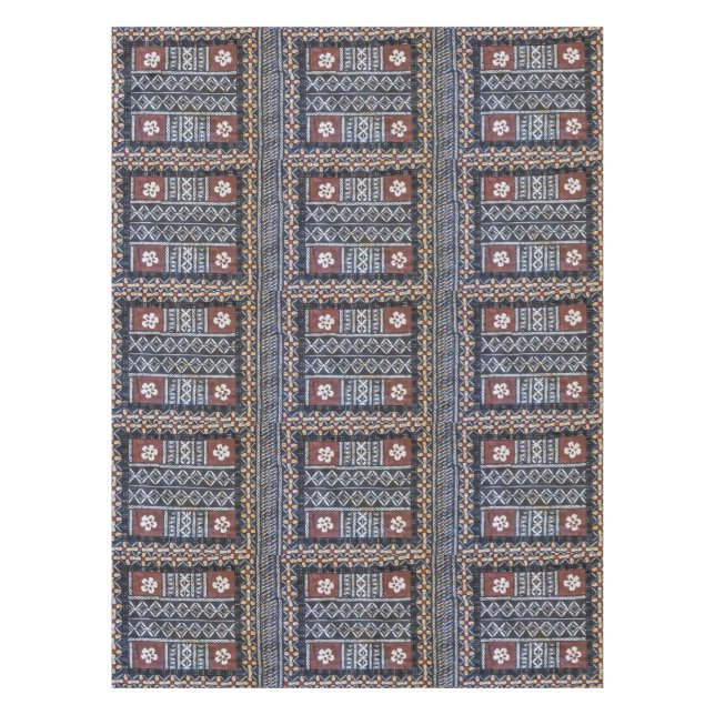 Nappe d'impression de tissu de Tapa des Fidji (Devant)
