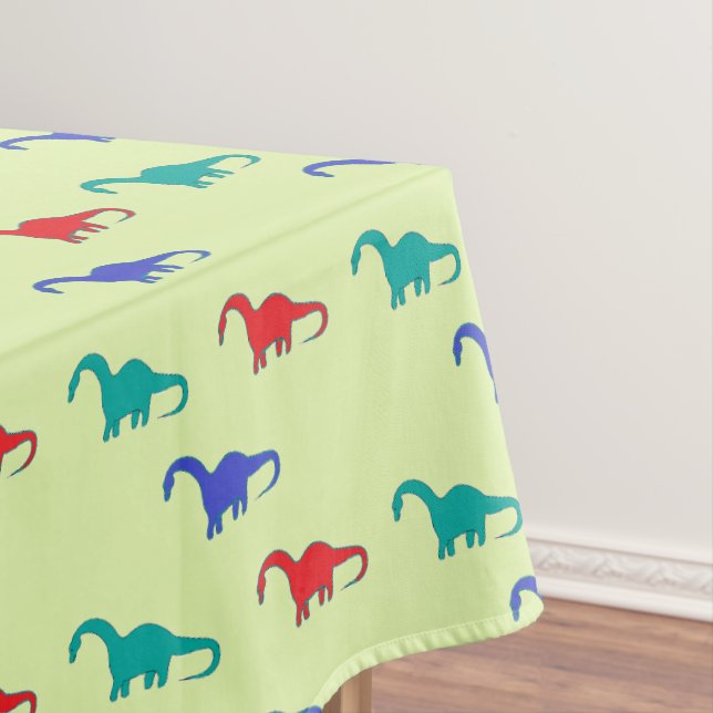 Nappe Dino coloré sur vert (In Situ)