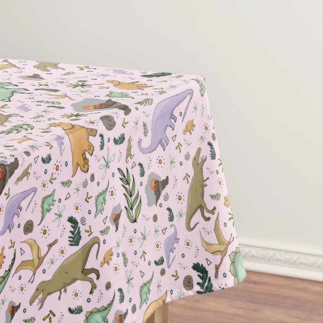 Nappe Dinosaures en rose (In Situ)