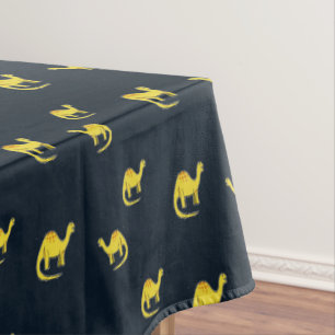 Nappe Dinosaures jaunes mignons motif sur bleu