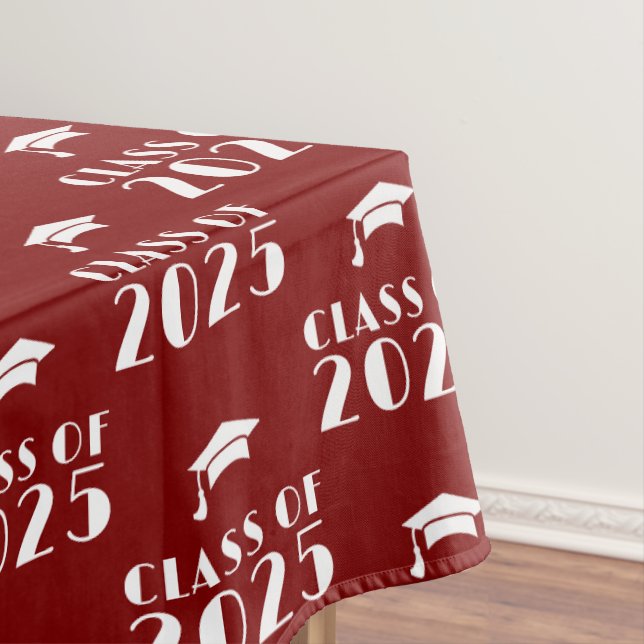 Nappe Diplôme personnalisé année bordeaux et blanc  (In Situ)