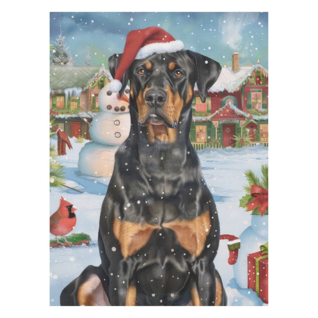 Nappe Doberman Winter Wonderland Christmas Joy (Devant)