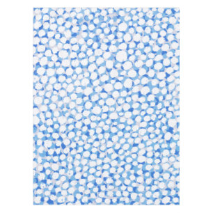Nappe Doodle Bleu Chiens Blancs Floral Fleur Aquarelle